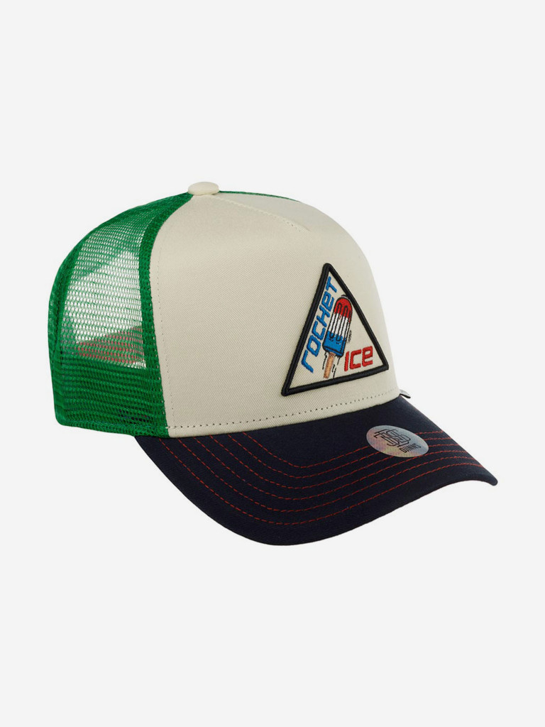 Бейсболка с сеточкой DJINNS HFT Cap Food Rocket Ice (белый)