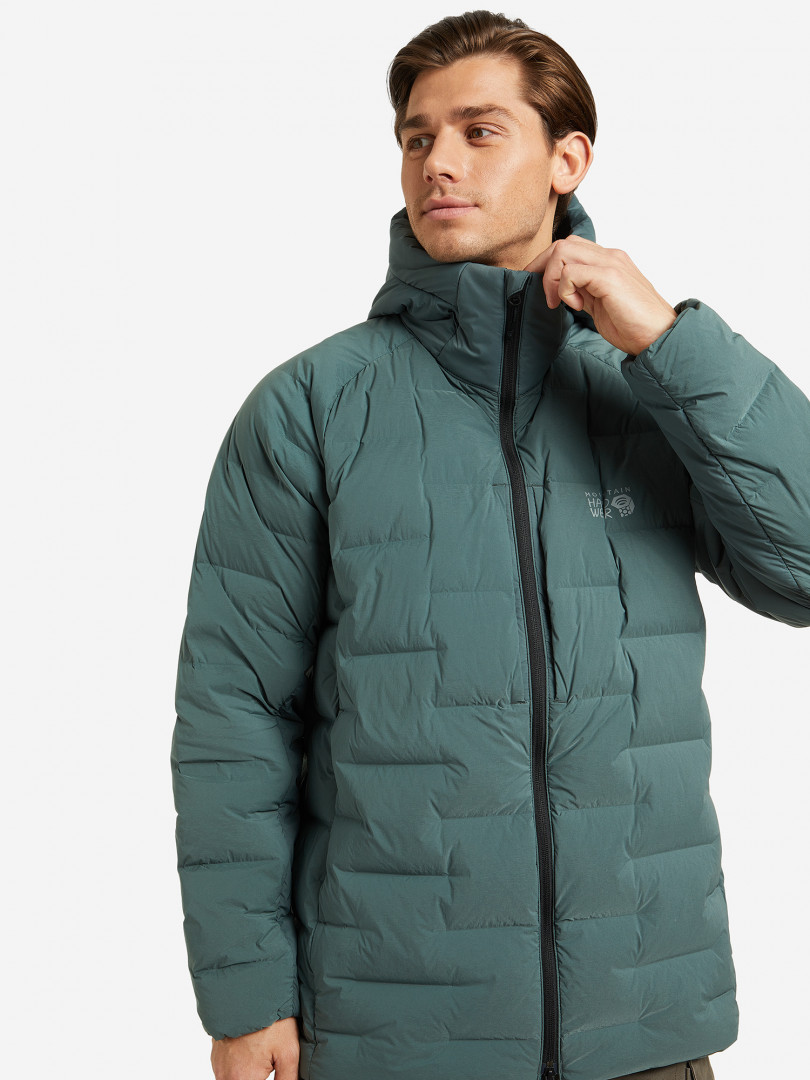 фото Пуховик мужской mountain hardwear stretchdown™ parka, зеленый