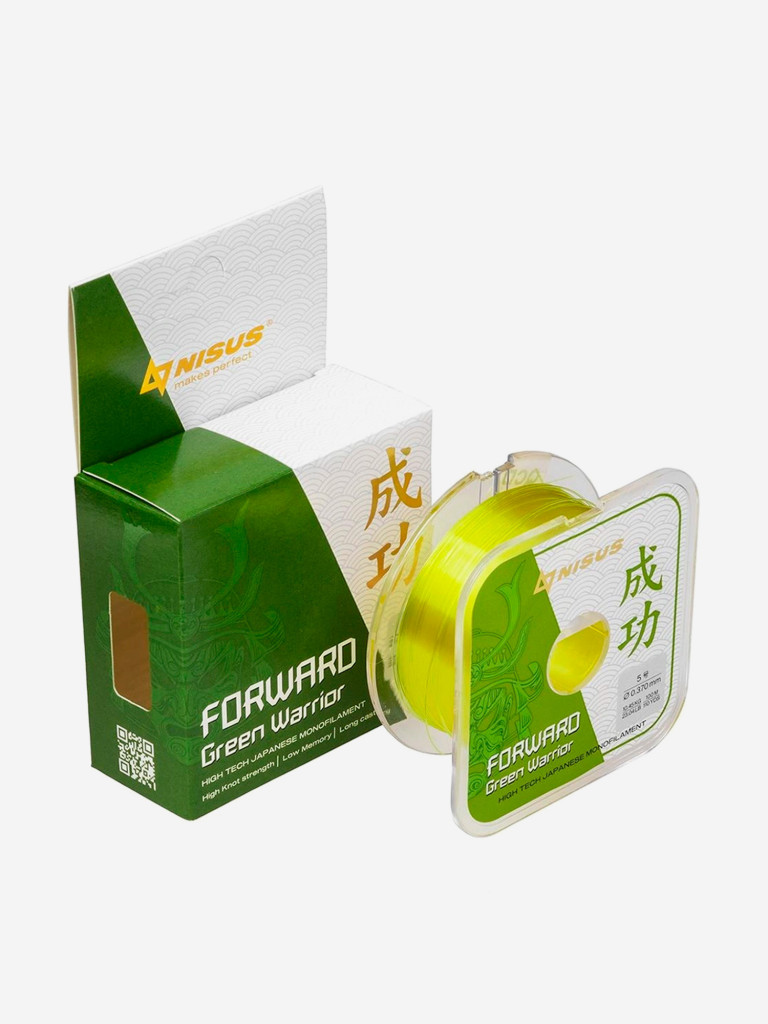 Леска для рыбалки Nisus FORWARD Green Warrior Nylon 0,370мм, 100м, 10,45кг, оливковый