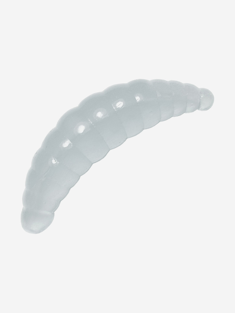 Силикон TROUT LURE (SANSAN) в банке, MAGGOT 40, СЫР, COL. 110 (Clear Blue Glow)