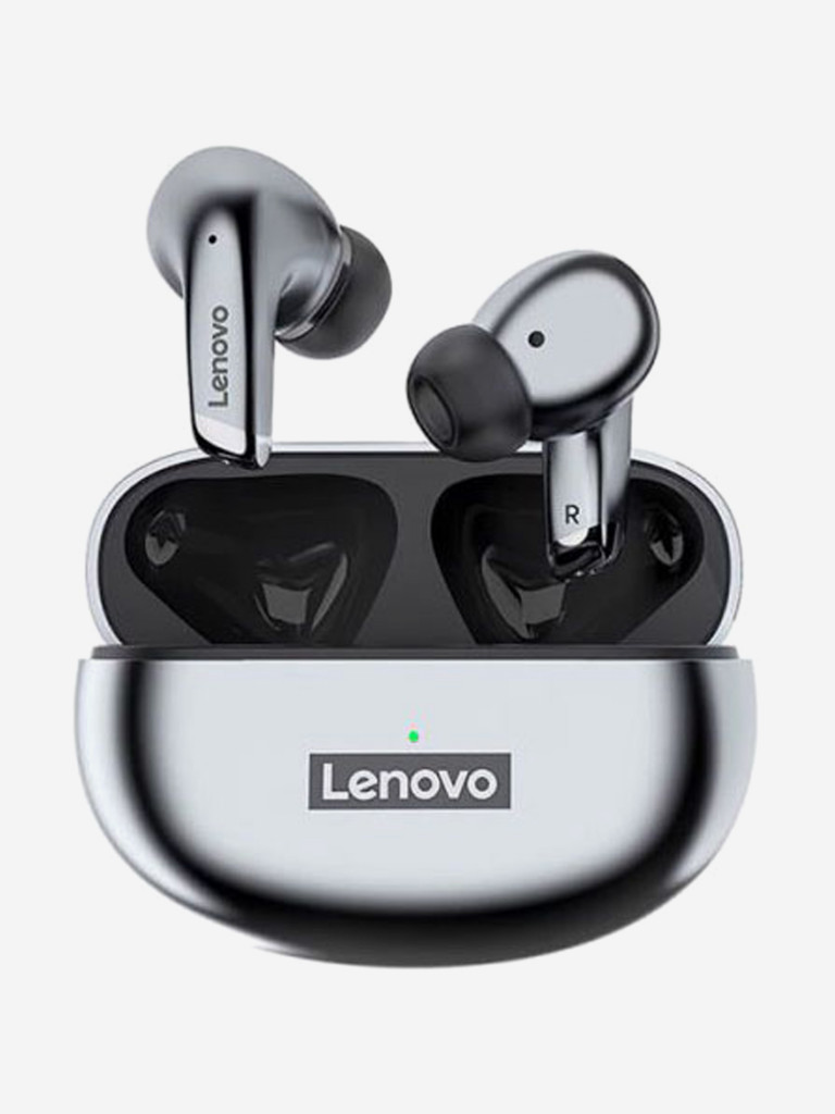Беспроводная Bluetooth-гарнитура Lenovo LP5 Спортивная игровая гарнитура TWS Bluetooth 5.0 с микрофоном серые