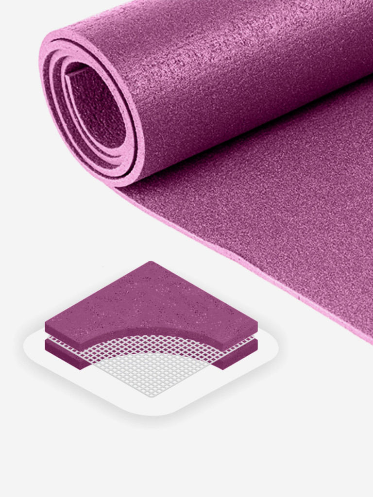 Коврик для фитнеса и йоги Rishikesh Bodhi фиолетовый 200х80х0,45