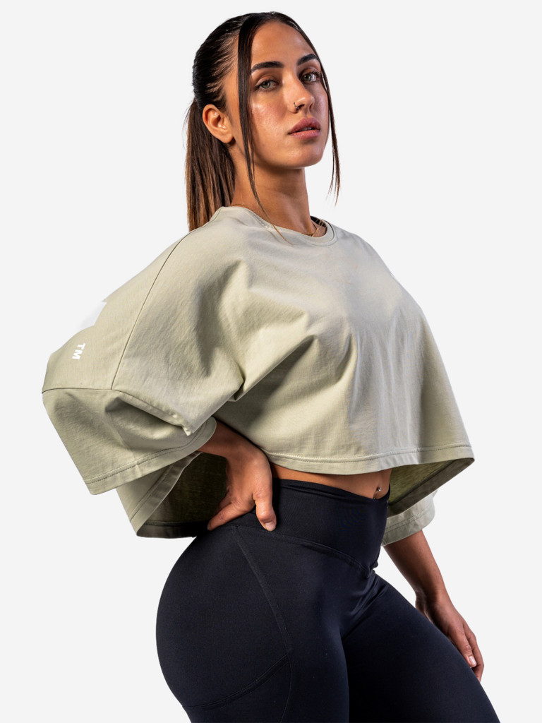 Футболка укороченная женская Oversized Cropped Tee JUST FLOW 431