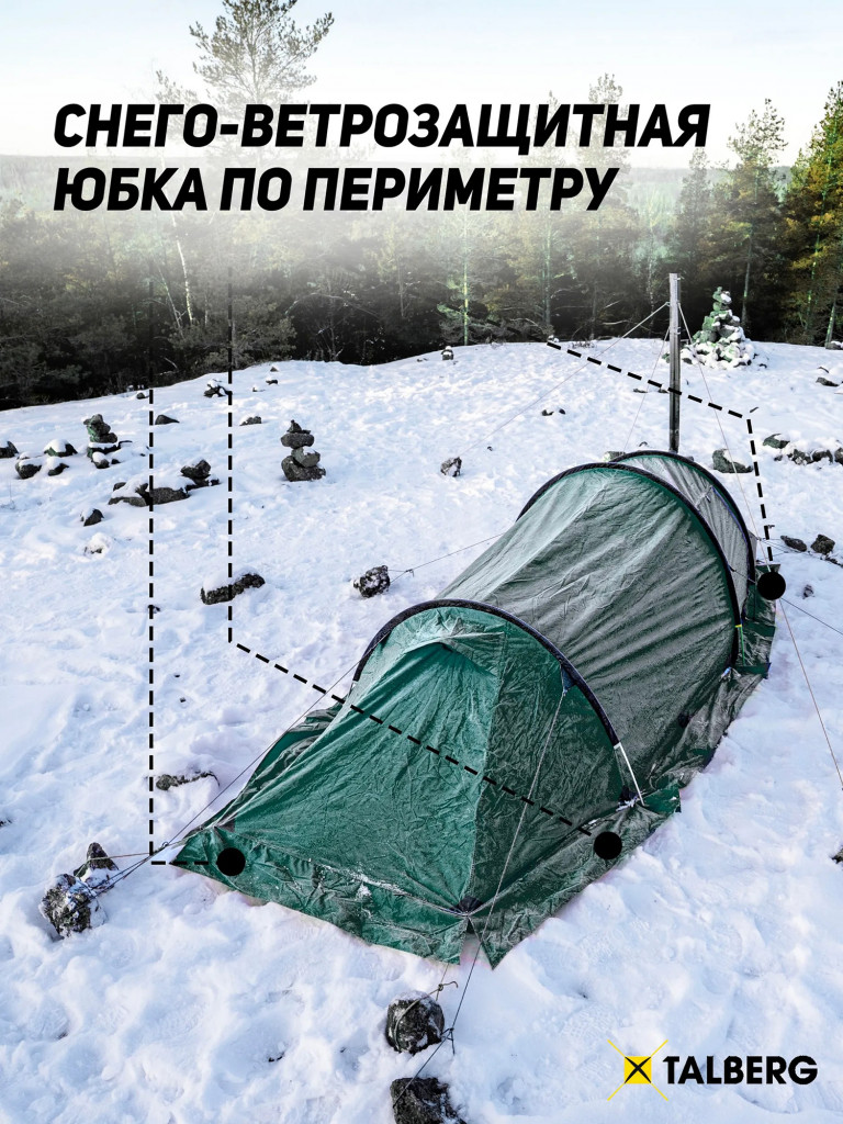 NORGA 3 палатка Talberg, зелёный