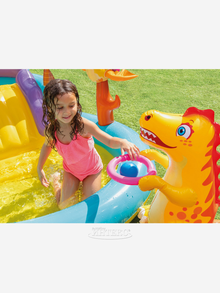 Игровой центр Intex 57135 Динолэнд 302х229х112см