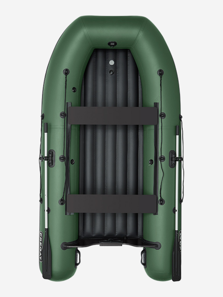 Лодка ПВХ под мотор Фрегат 310 Air (НДНД) с надувным дном Зеленый