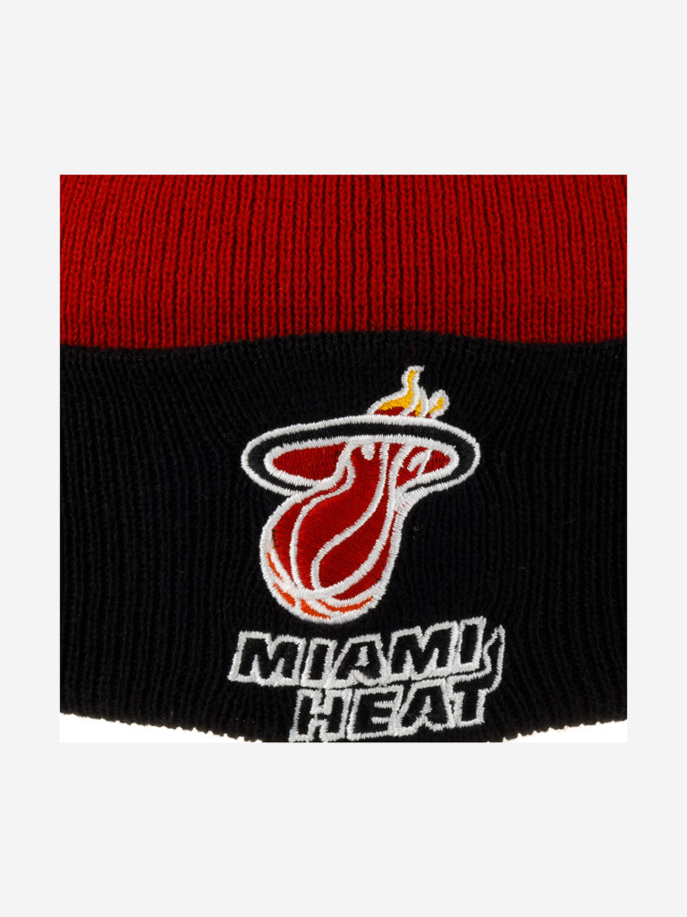 Шапка с отворотом MITCHELL NESS MN-NBA-EU174-MIAHEA-BLK Miami Heat NBA (черный)