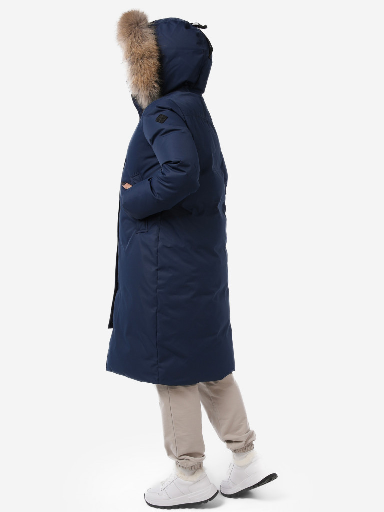 Пуховик женский удлиненный с мехом