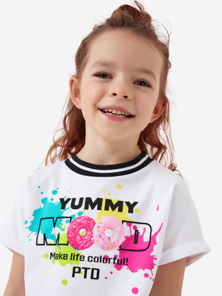 Комплект для девочек: футболка, юбка-шорты PlayToday