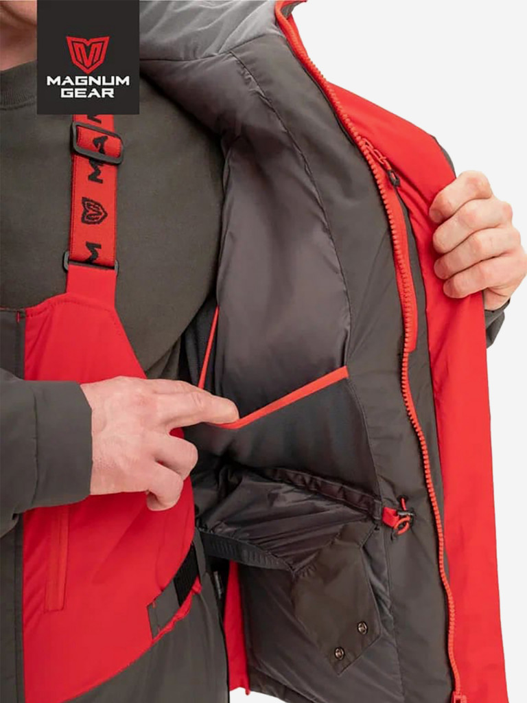 Костюм для рыбалки мужской MAGNUM GEAR TITAN 2 -45° С красный/графит