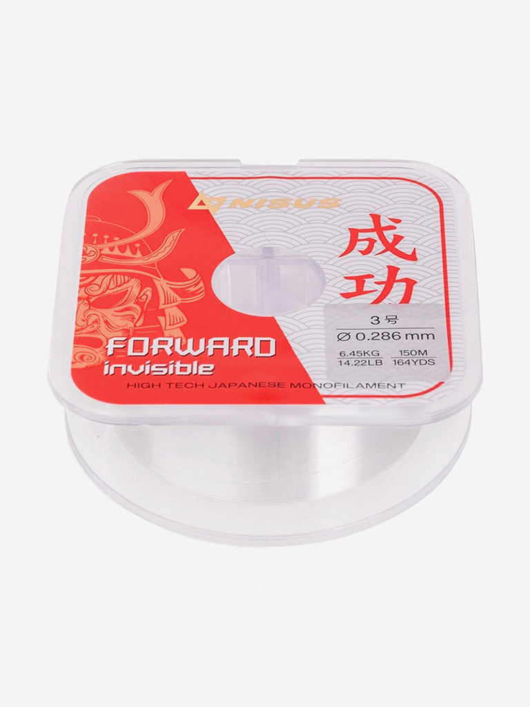Леска для рыбалки Nisus FORWARD Invisible Nylon 0,286мм, 150м, 6,45кг, прозрачный