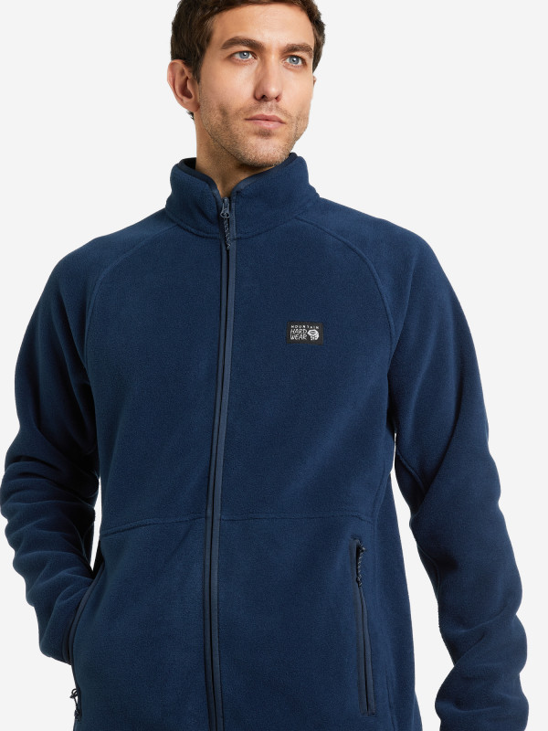 Джемпер флисовый мужской Mountain Hardwear Polartec Double Brushed Full Zip Jacket синий цвет — купить за 4899 руб. со скидкой 30 %, отзывы в интернет-магазине Спортмастер