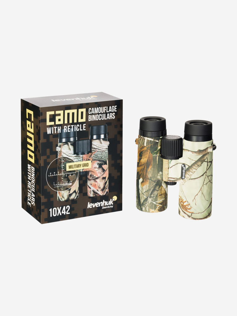 Бинокль Levenhuk Camo Maple 10x42 с сеткой