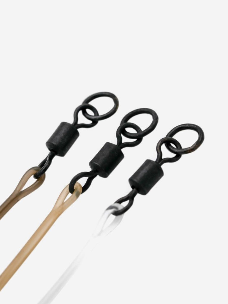 Поводковый материал Dark Matter Ring Swivel Gravel KORDA 30lb 30см