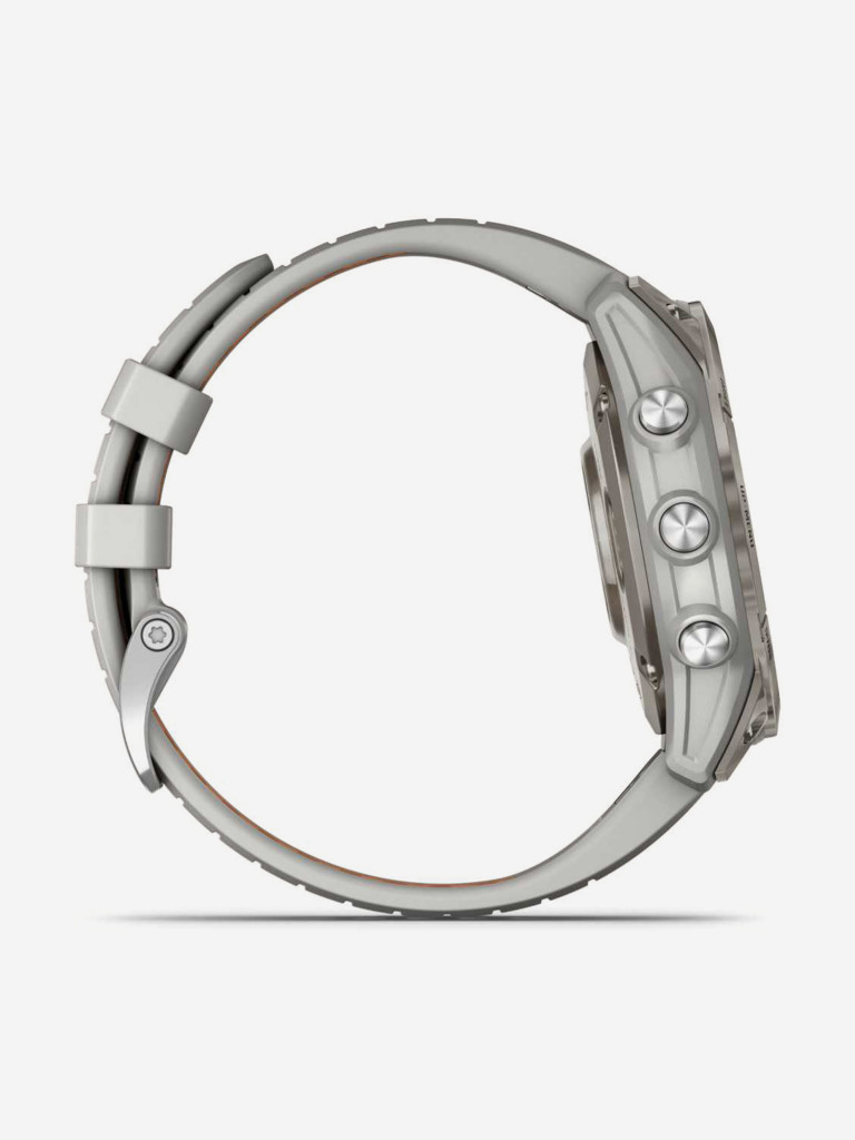 Спортивные часы GARMIN FENIX 7 PRO Sapphire Solar титановый серый с серо-оранжевым ремешком