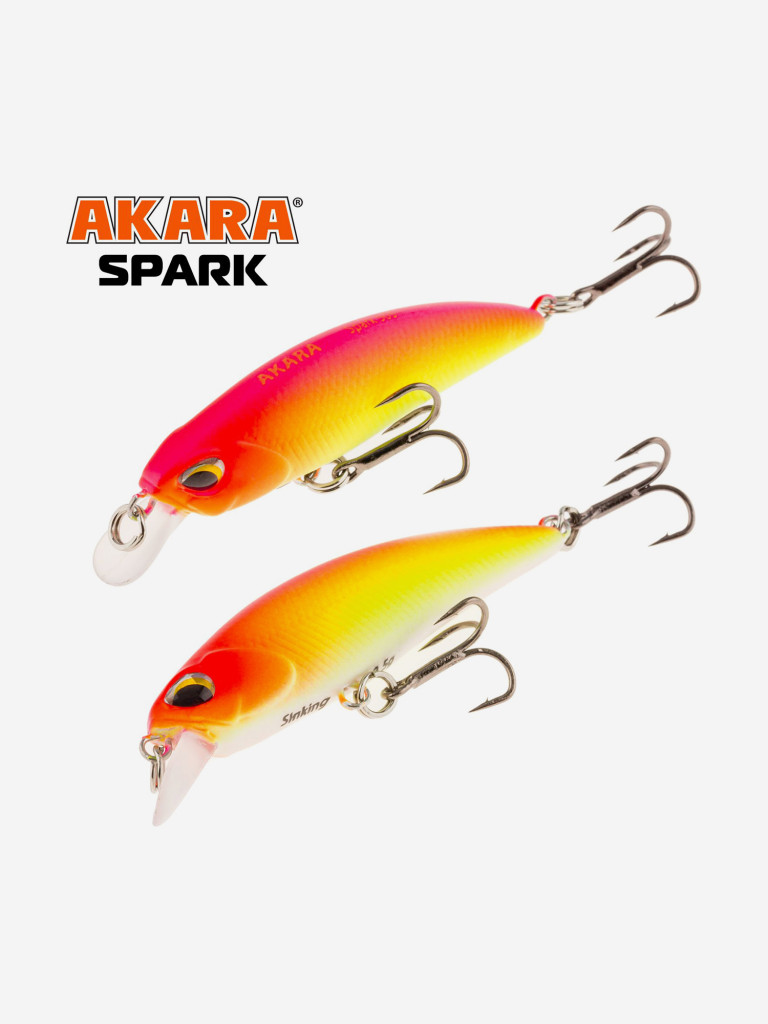 Воблер Akara Spark 50S минноу тонущий на форель, кумжу, окуня, голавля 3,5гр A169