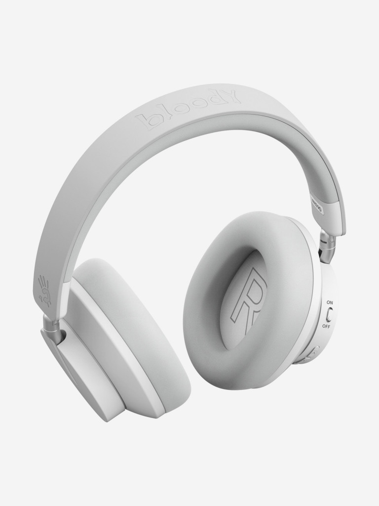 Наушники A4TECH Bloody MH390, 3.5 мм/Bluetooth, накладные, белый