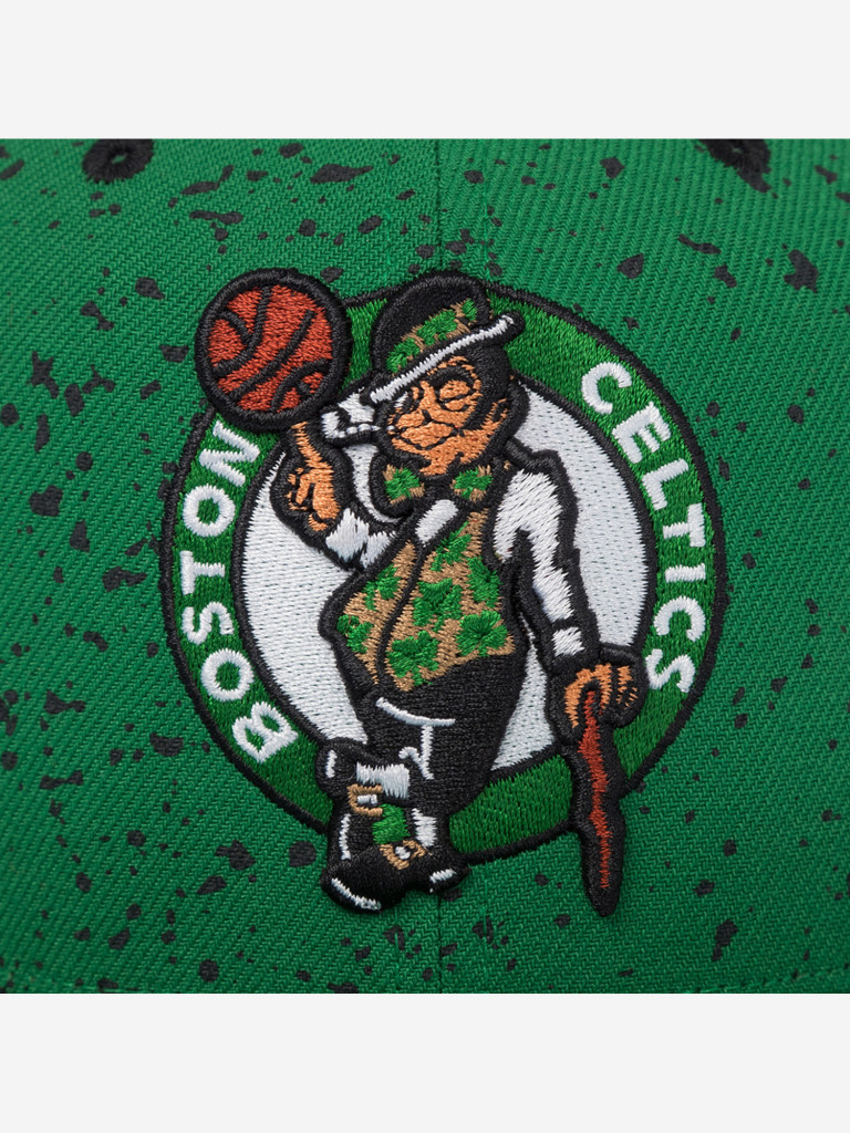 Бейсболка с прямым козырьком MITCHELL NESS HS11479-BCEGREN Boston Celtics NBA (зеленый)