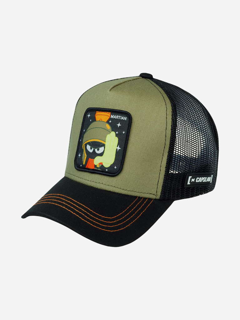 Бейсболка с сеточкой CAPSLAB CL/LOO/1/MAR2 Looney Tunes Marvin the Martian (оливковый)