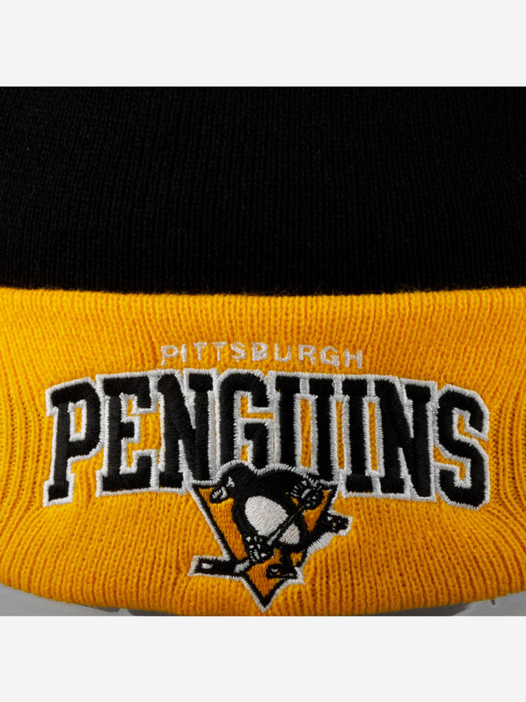 Шапка с отворотом MITCHELL NESS EU349-ARCHED-BLK Pittsburgh Penguins NHL