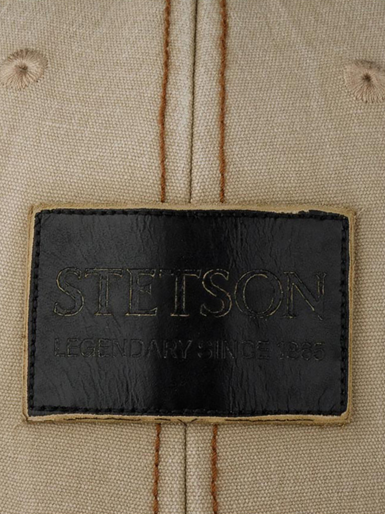 Бейсболка STETSON 7721144 BASEBALL CAP LEATHER PATCH VINTAGE DISTRESSED (бежевый)