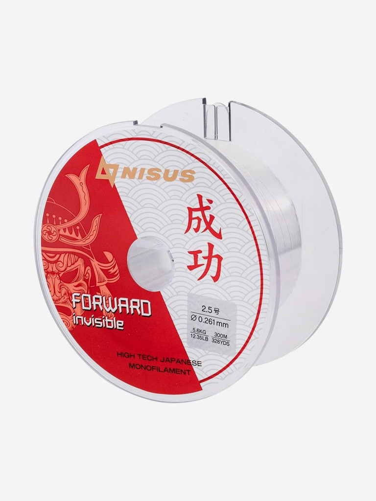 Леска для рыбалки Nisus FORWARD Invisible Nylon 0,261мм, 300м, 5,6кг, прозрачный