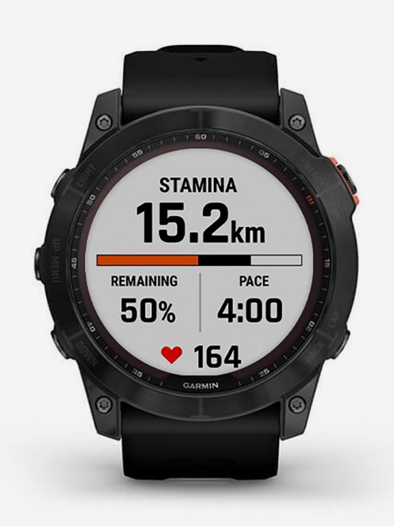 Спортивные наручные часы Garmin Fenix 7X Solar Slate Gray с силиконовым ремешком