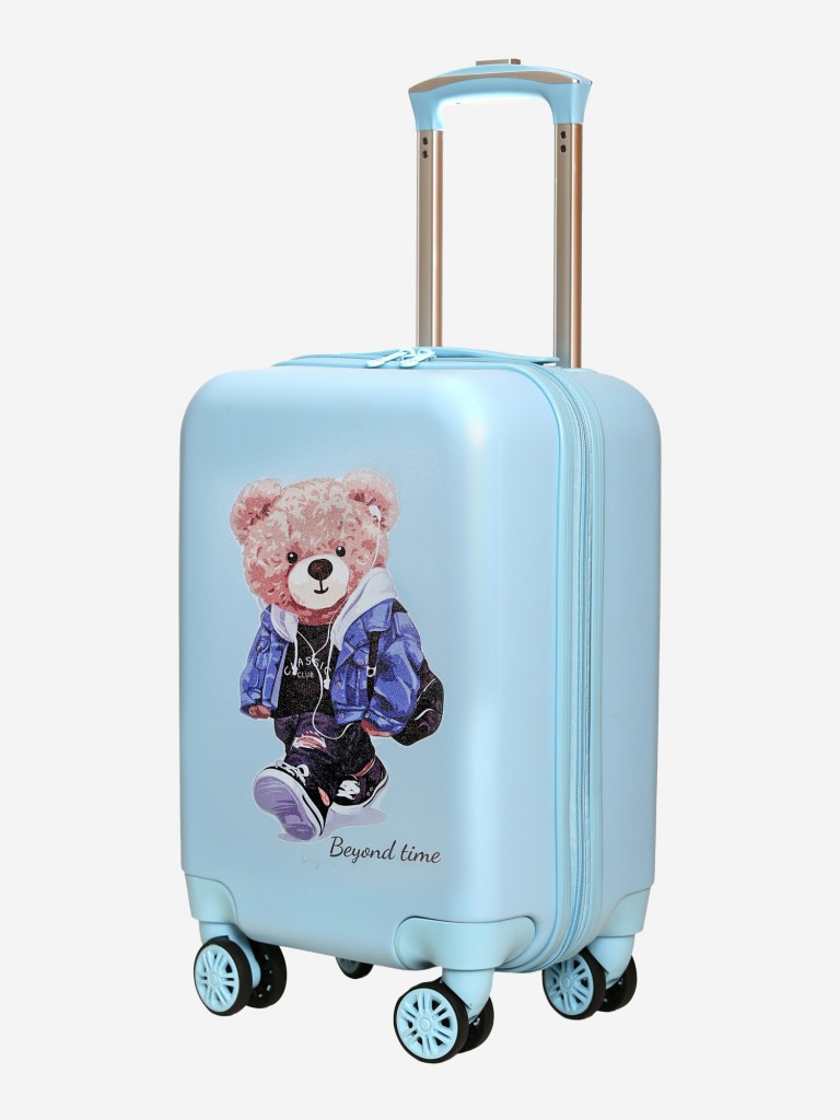 Чемодан детский BEYOND TIME R113 Мишка путешественник голубой