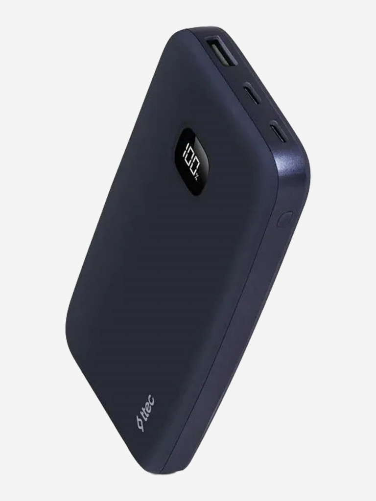 Внешний аккумулятор TTEC ChargeUp Pro LCD 10000mAh PD 20W Powerbank. Цвет: темно-синий