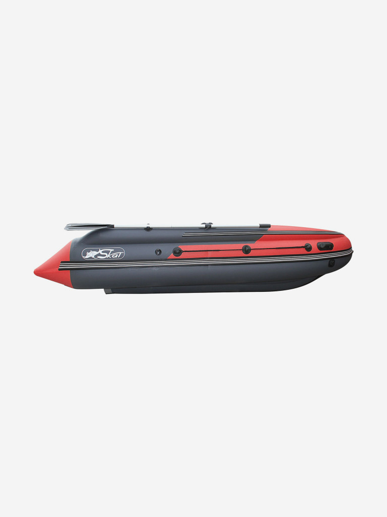 Лодка Reef Skat Triton (Риф Скат Тритон) 370 NDFi с интегрированным фальшбортом, серо-красная