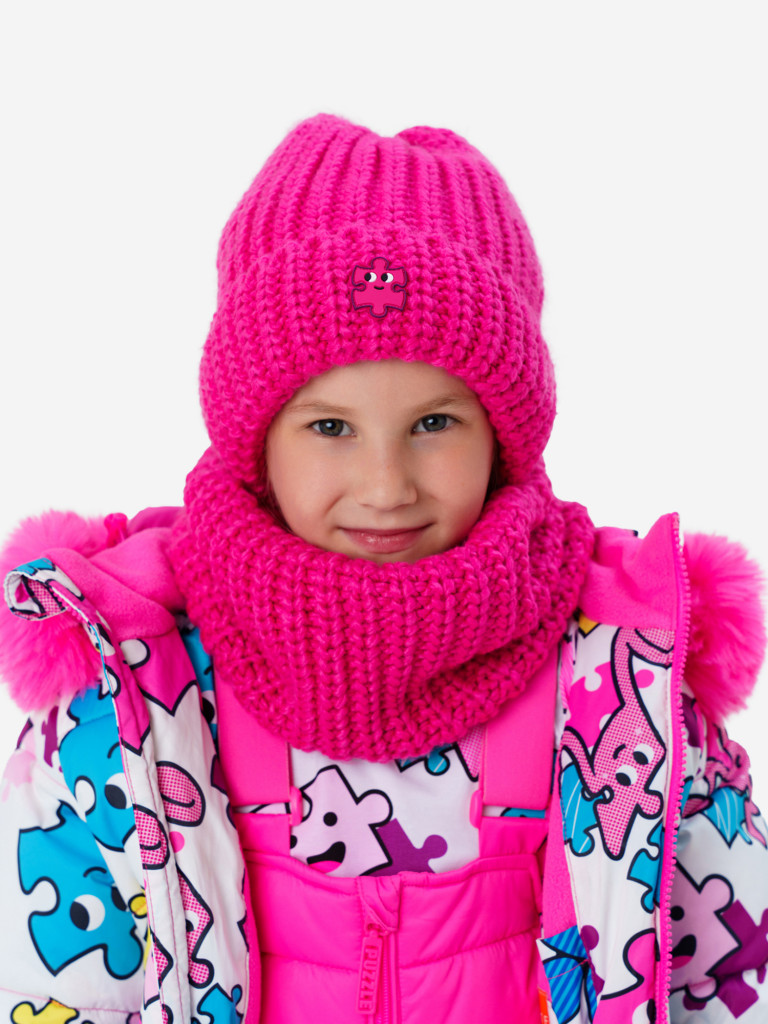 Комплект для девочки: шапка, снуд PlayToday