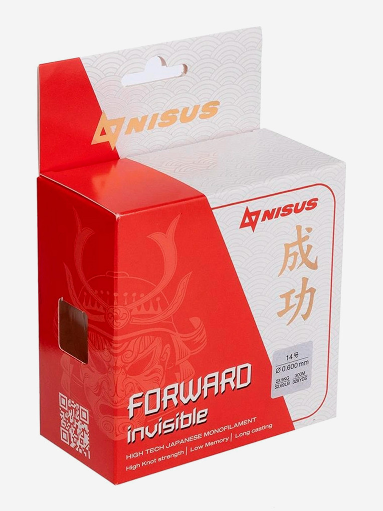 Леска для рыбалки Nisus FORWARD Invisible Nylon 0,60мм, 300м, 23,9кг, прозрачный