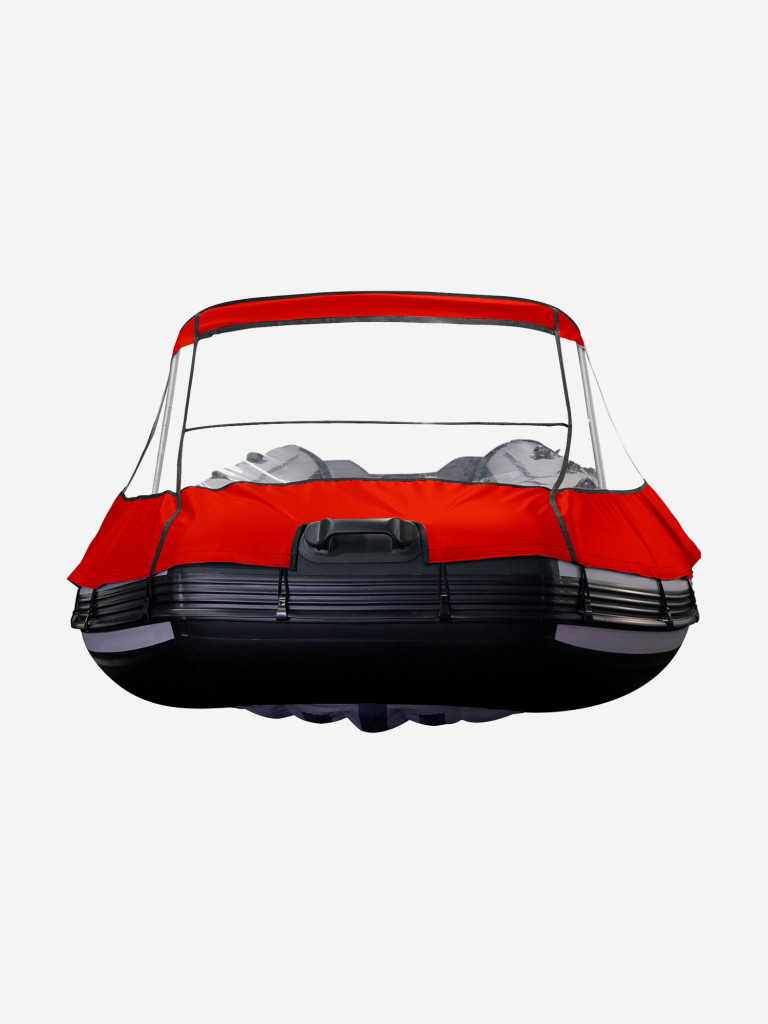 Носовой тент прозрачный для лодки ПВХ 300-340 НДНД (красный)