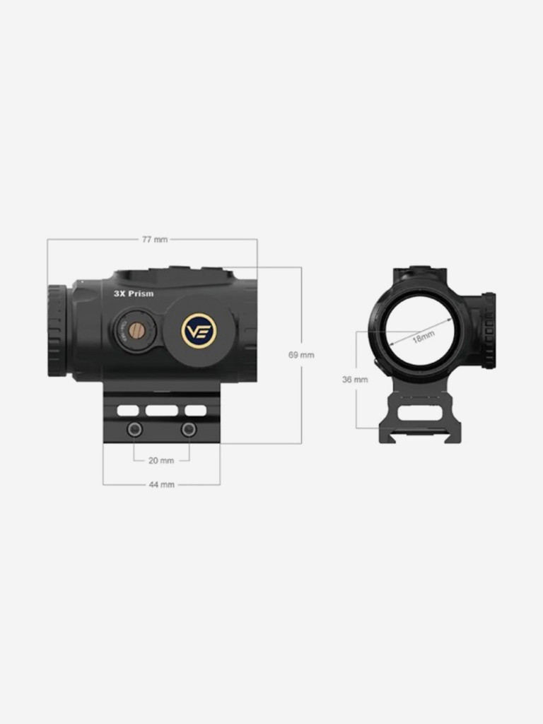 Оптический прицел Vector Optics Paragon 3x18 Micro Prism SCPS-M03