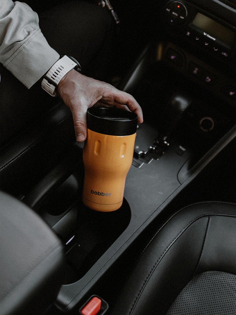 Термокружка вакуумная BOBBER Tumbler 350 мл, крышка 360, тепло до 6 часов, оранжевый