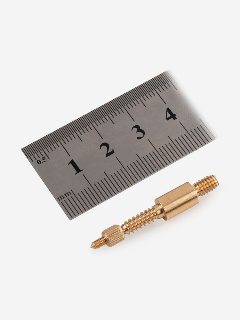 Адаптер-иголка A2S GUN, латунь, резьба "папа" дюймовая 8/32