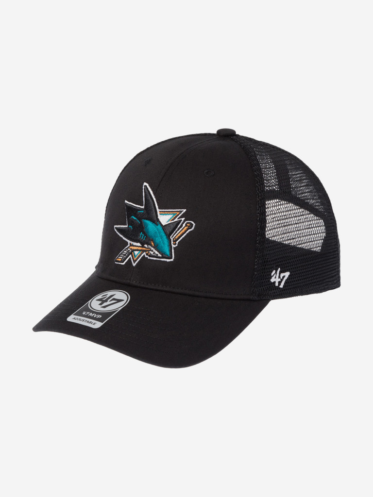 Бейсболка с сеточкой 47 BRAND H-BRANS22CTP-BK San Jose Sharks NHL