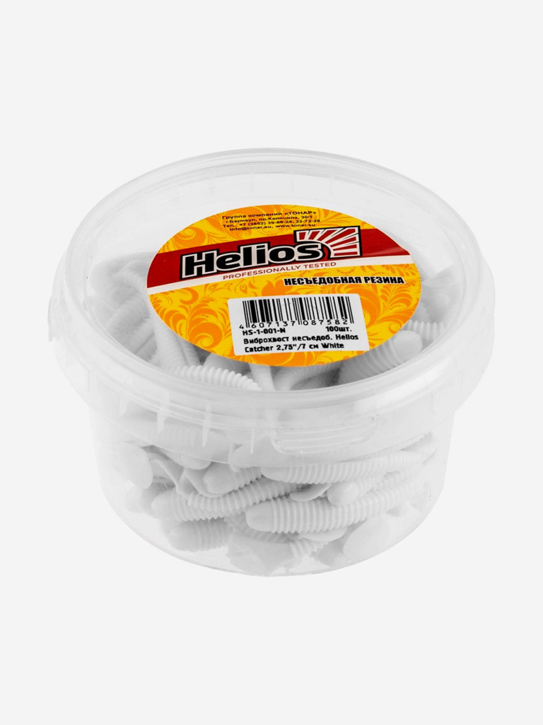 Мягкая приманка Helios Catcher, 2,75'' / 7 см, White, 100 шт (HS-1-001-N)