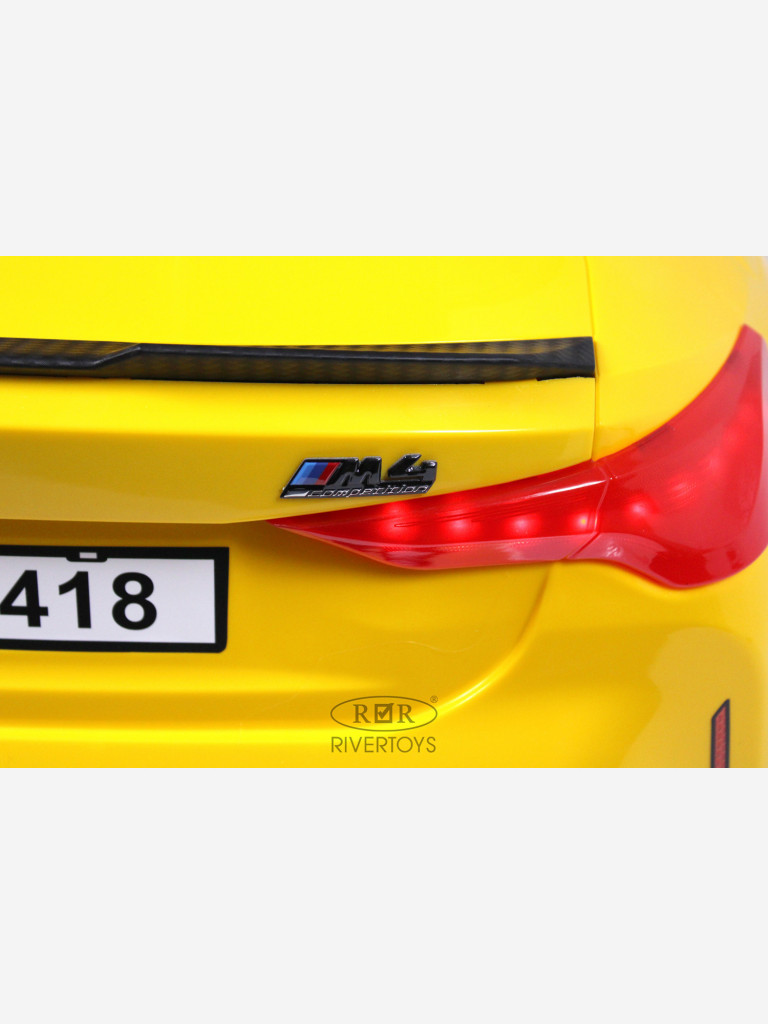 Детский электромобиль RIVERTOYS BMW M4 (A004AA) желтый