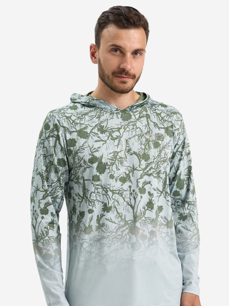 Лонгслив мужской Extreme Fishing ADD-G705H для рыбалки, с капюшоном, UPF50+ с защитой от насекомых