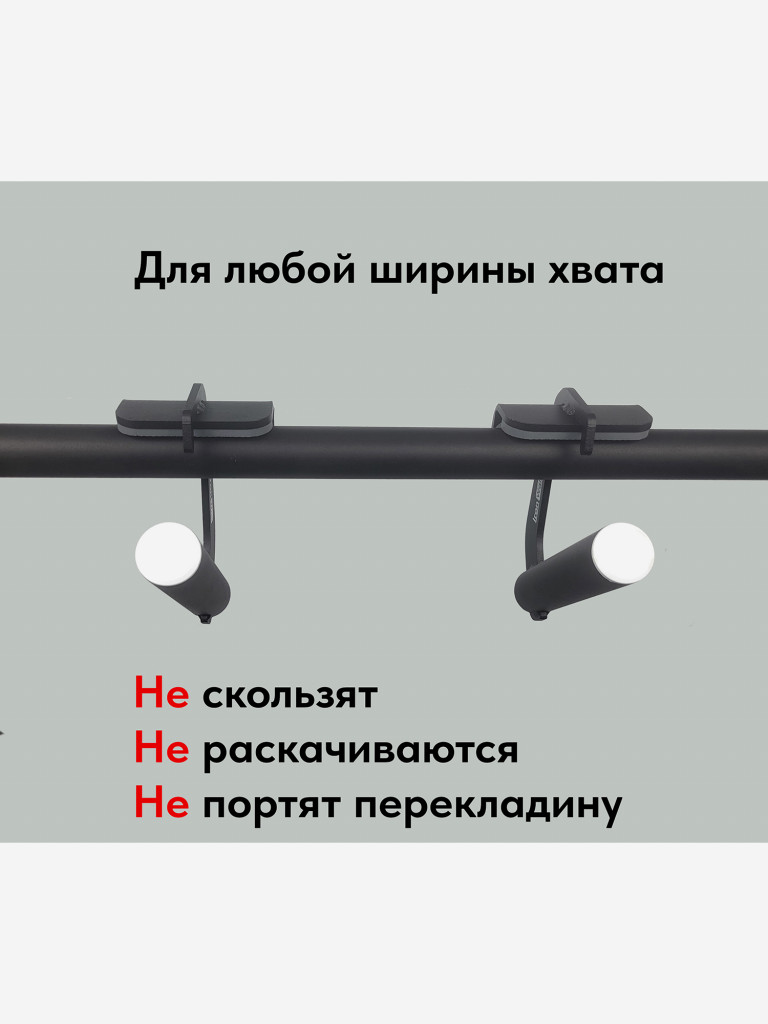 Быстросъемные рукоятки для подтягивания нейтральным хватом IronWall PRO модель PH 1-00-1 черные