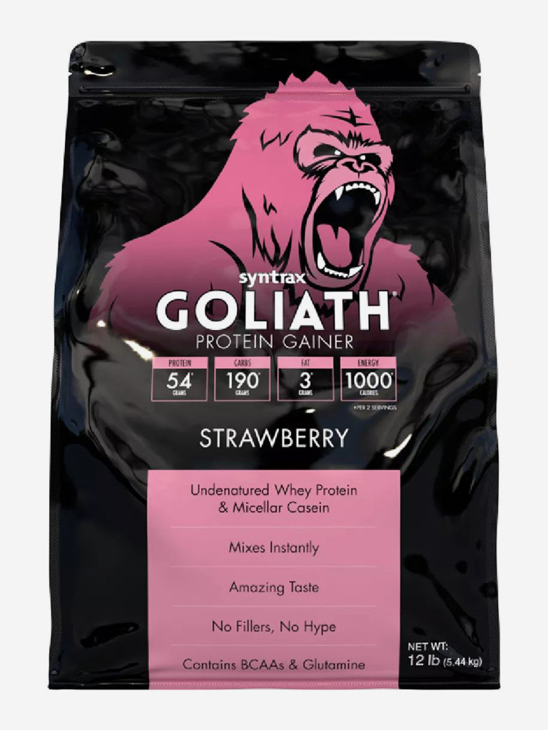 Гейнер Syntrax Голиаф, Goliath, 5440 г, Клубника