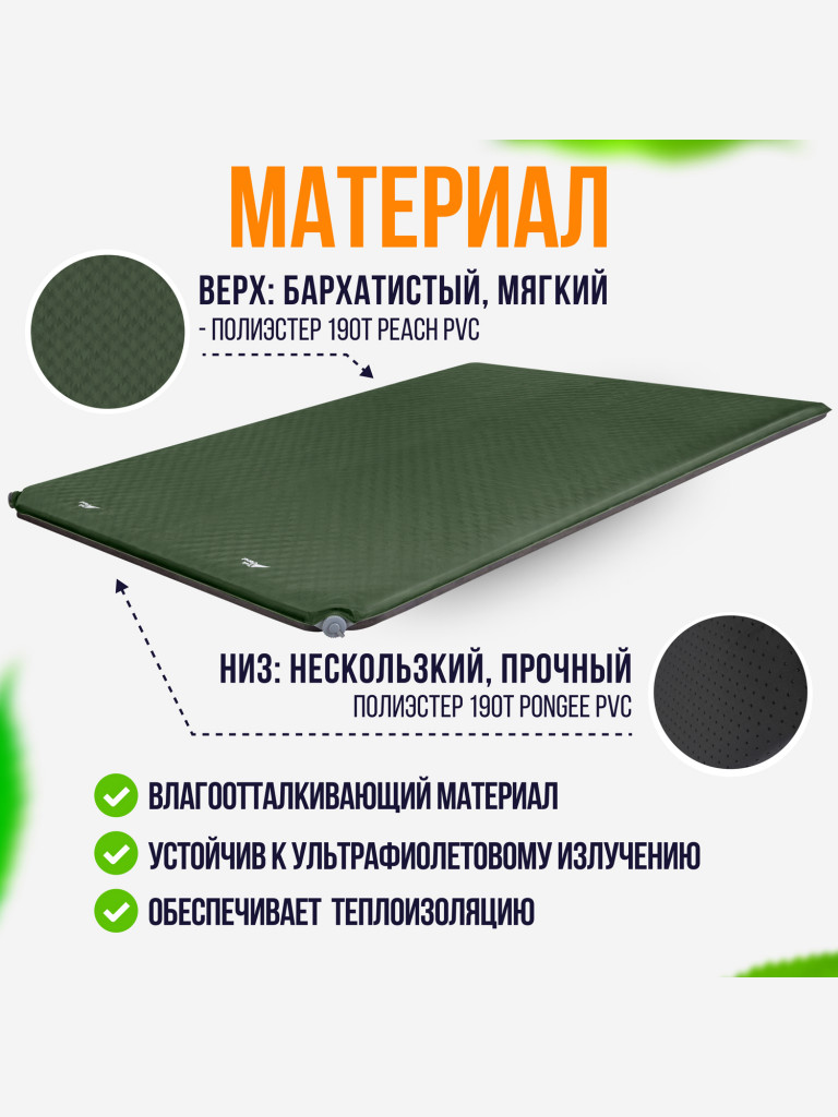 Коврик для пикника Trek Planet Relax 50 Double Green