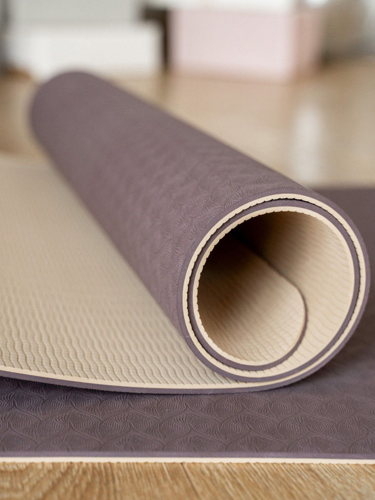 Коврик для йоги NiiDRA Basic шоколадно-пломбирный