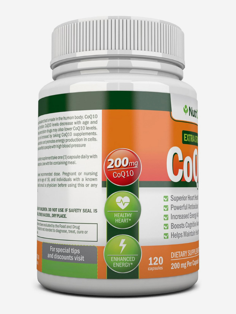 Коэнзим Q10, NutriONN, 200 мг, 120 капсул