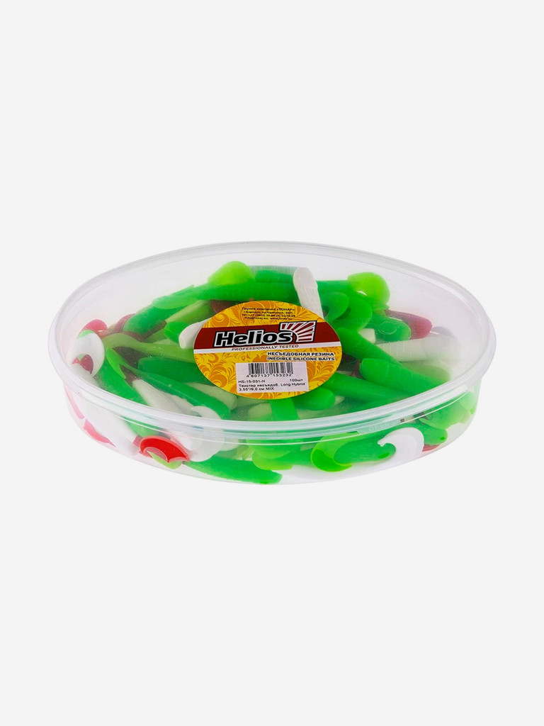 Мягкая приманка Helios Long Hybrid, 3,55" / 9,0 см, MIX, 100 штук (HS-15-031-N)