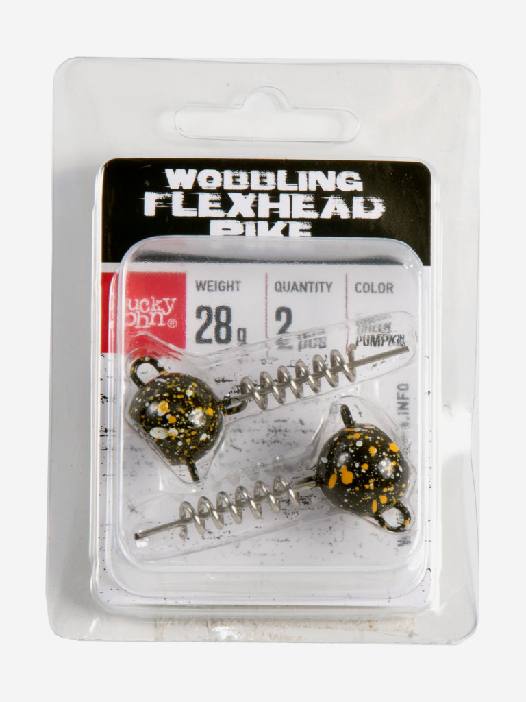 Груз-головка для рыбалки спираль LUCKY JOHN 3D Wobbling Flexhead Pike 028г 003, набор 2шт.
