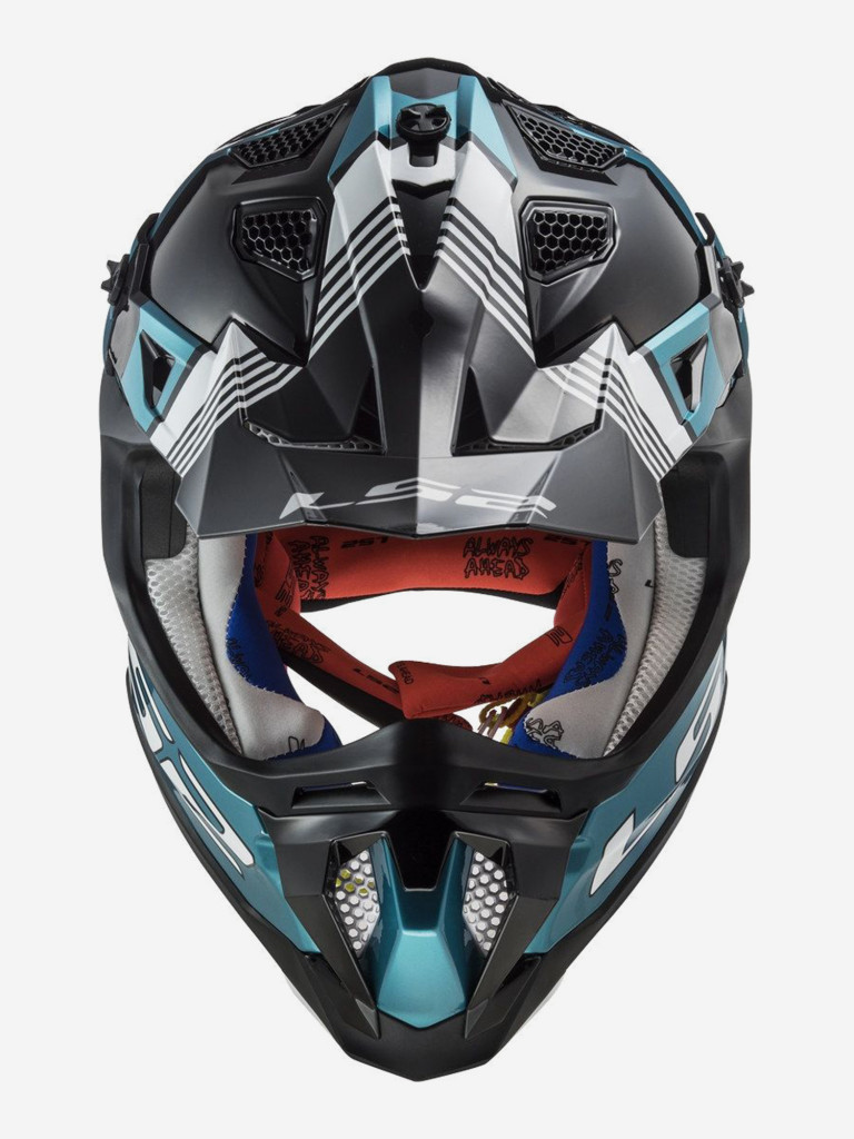 Мотошлем MX700 SUBVERTER EVO MAX LS2 (черно-бирюзовый глянцевый)