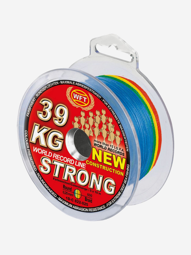 Шнур плетеный WFT KG STRONG разноцветный 600/025