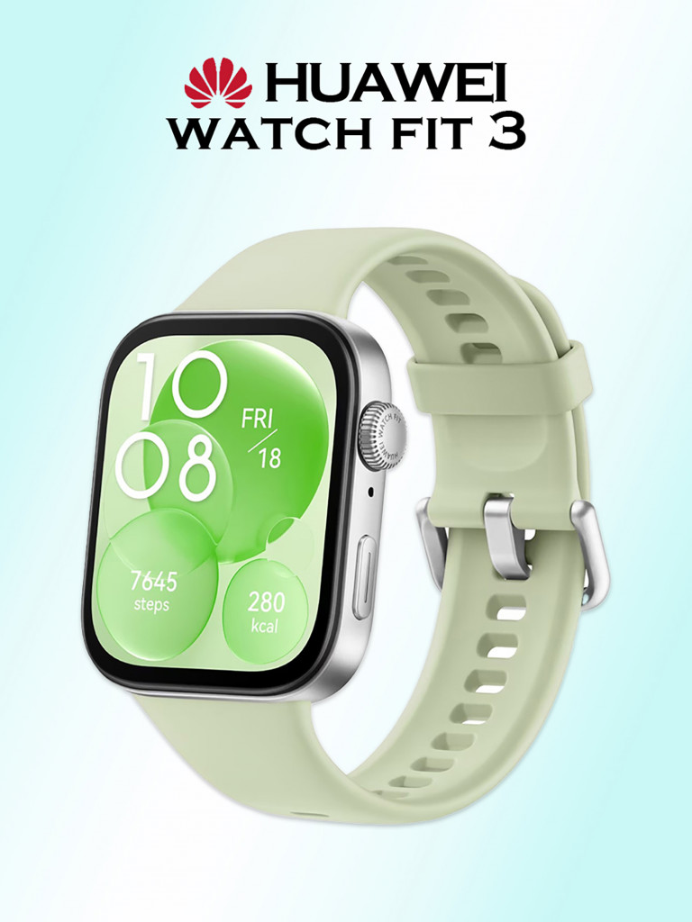 Умные часы HUAWEI Fit 3, 55020CGD, зеленые